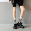 Rainbow mid-high socks, women's trendy socks, ins autumn and winter color-striped couple long socks, candy socks, one-piece consignment details Picture